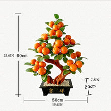 YXIANG56Q Fake Plants Tabletop Bonsai Tree Jade Orange Tree Artificia Jade Bonsai Creative High-end Orange Tree Ornaments for Home Office Wealth Decor Bonsai Tree