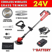 AMYYTL Small Household Electric Lawn Mower Rechargeable Weed and Trim Multifunction Lawn Mower with Lithium Battery 24V