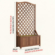 Wood Trellis Planter Box with Deep Base, Vertical Growing Vine Support Lattice Planter, Triangular Bracing Heavy Duty Sturdy Build, Exterior Home Garden Yard(39.4x15.7x59.1in,Open Top)
