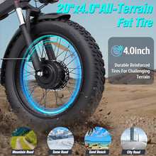 Bopzin Folding Electric Bike for Adults - Dual Motor 2000W 31MPH Ebike 20''-2000W 48V 23AH -Foldable