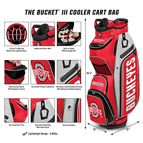 Team Effort Purdue Boilermakers Bucket III Cooler Cart Golf Bag Black