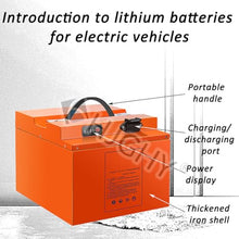 HJGHY 48V 60V 72V Lithium Battery 26Ah 45Ah 55Ah 63Ah 65Ah 76Ah LiFePO4 Battery for 1250W-5450W Motor Kits with Charger and Power Display,48v 45ah