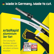 Berger ArboRapid pruning saw set with compact two-parts ArboRapid telescopic pole and ArboRapid pole saw 33 cm including saw sheath