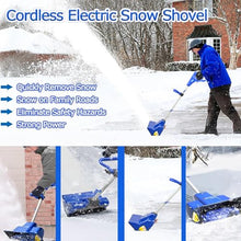 Cordless Snow Blower, 24V 4.0Ah Battery Powered Snow Shovel, 30 CM Clearing Width And 18 CM Depth, Foldable Snow Thrower, 8 M Throwing Distance With Safety Switch, for Patio, Deck, Driveway 1 Batter