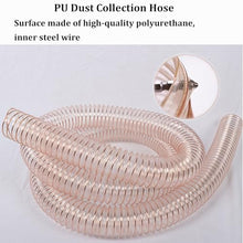 PU Polyurethane Air Duct, Clear Flexible Ducting Collector Hose with Steel Wire Helix, PU Dust Collection Hose for Shop Vac/Sander/Auto Shop(3m,150mm)