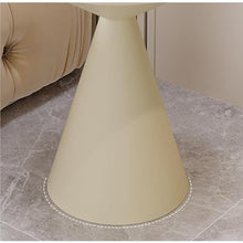 Coffee Tables Creative Side Table Modern Living Room Sofa Coffee Small Round Wrought Iron Bedside(Beige,Large)