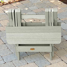 Highwood Classic Westport Adirondack 6pc Set with 4 Chairs and 2 Folding Side Tables Eucalyptus