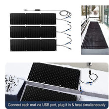 Snow Melt Mat De-Ice Mat Heated Pavement Mat,Outdoor Anti-Ski Mat with Power Cord, 2 Inch Per Hour Melting Speed,30 * 60inch(76.2 * 152.4cm)