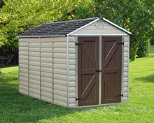 Palram - Canopia SkyLight 6' x 10' x 7' Backyard Outdoor Storage Shed, Tan