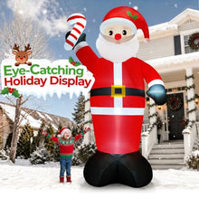 12FT Christmas Inflatable Outdoor Decoration, Santa Christmas Inflatable with Build-in LEDs for Xmas Party Outdoor Yard Garden Lawn Winter Decor