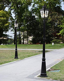 JINHH Victorian Style LED Street Light Black-210cm