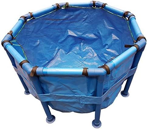 PondH2o Koi Fish Flexible Round Vat Tank with Black Net Cover, 3FT x 2FT (100 x 60cm), Temporary Koi Storage, Viewing, Quarantine, Portable Show Tank