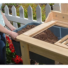 Lehman's Outdoor Gardening Potting Table Workstation Cypress Wood Brown