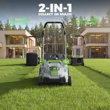 17" Cordless Lawn Mower, 40V Electric Lawnmower for Garden/Patio/Yard/Lawn