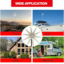 AISINILALAO 10000W Horizontal Wind Turbine Generator,12V-220V Portable Vertical Wind Power Turbine Generator Kit with Charge Controller,220v