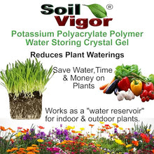 Soil Vigor® Potassium Polyacrylate – Premium Commercial-Grade Superabsorbent Polymer (SAP) - Water Storing Crystals for Plants, Lawns, and Gardens (5-10 Mesh) (20 lbs)