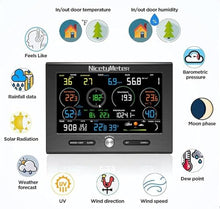 7-in-1 Weather Station with Weather Forecast, Wireless Weather Station with Outdoor Sensor, Temp, Air Pressure