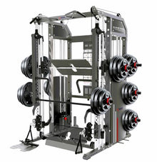 MiM USA Hercules Pro Commercial Smith Machine Functional Trainer Power Rack Black