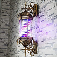 VITINNO Light Outdoor Wall Lamp Light Outdoors Illuminating Rotating Led Strips Hairdressing Salon Sign Wall Lamp Barber Shop Pole