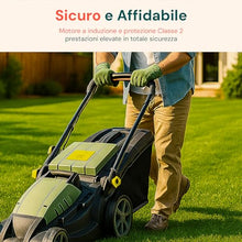 Avilia Electric Lawnmower with Induction - Adjustable 5 Cutting Heights, Cutting Diameter 380 mm, Speed 3000 RPM, 1600 W, 230 V, with 50 Litre Collection Basket, 143 x 105 x 55 cm