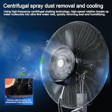 WNGJZZYC 22in/28in/32in Patio Misting Fans, Outside Pedestal Cooling Fan, with 40L Tank & 3-Speed Settings, 90° Degree, Standing Fan for Residential Greenhouse Outdoor(55cm/22in)