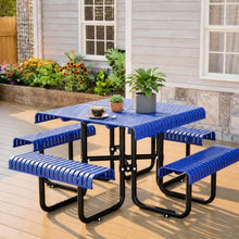 KEIKI Heavy Duty Outdoor Picnic Dining Table and Chairs Bench Set for 4-8