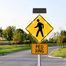 Generic 24" Solar Pedestrian Crossing Sign LED Yellow