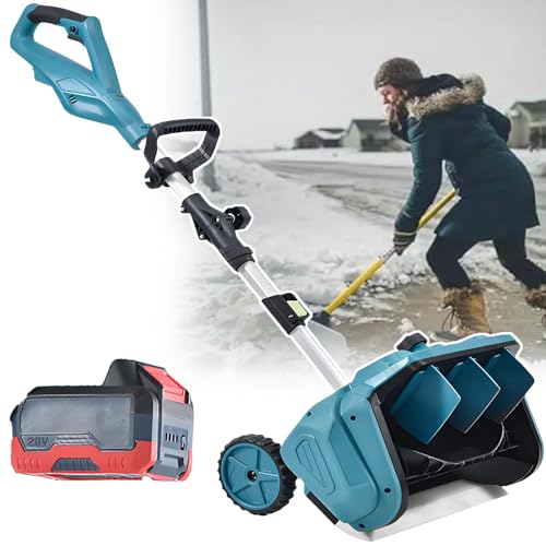 ddingsmafosee Upgraded Electric Snow Throwers - Foldable Snow Blower Cordless - 1000w Brushless Snow Shovel, 110-130cm Height Adjustment, Snow Removal Width 40.7cm (16in),DIY Tool 1battery