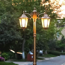 Post Lights Outdoor Street Lights Outdoor Lamp Post Light Aluminum Waterproof Column Light European Patio Landscape High Pole Light Road Glass Lawn Light Garden Anti-Rust Lighting Outdoor Street