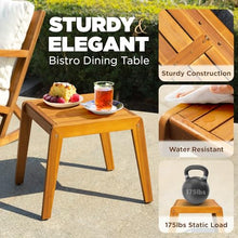 IDZO Rocking Chairs Design Heavy Duty 400lbs Capacity Wood Patio Bistro Set 3 Piece Outdoor