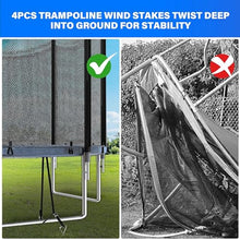 YSSOA 14FT Trampoline with Safety Enclosure and Wind Stakes Blue