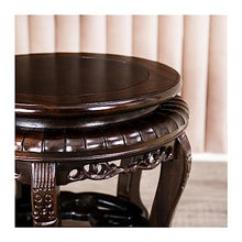 YYBOES Plant Pedestal Stand Wooden Vase Base Vase Display Stand Flower Pot Buddha Statue Decoration Base Retro Crafts Pedestal Stands for Display