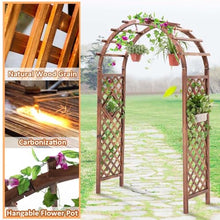 Wooden Garden Archway Trellis Heavy Duty Wedding Rose Arches Pergola Supports Extra(Brown,140cm/55.1inch)