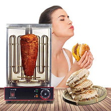 WKNHHL Grill Machine 3000W Electric/Gas, 360° Rotating Vertical Broiler Barbecue Oven - Smokeless Turkey Doner Kebab Machine,Silver-Electric