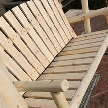 Etlegor Outdoor Wooden Porch Swing, Hanging Swing Bench Chair with A-Frame Modern 2-Person Rustic Bench Swing Curved Back Swing Chair for Outside, Yard, Garden