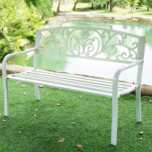 ERoomQ Outdoor GThe Bench,Park Benches for Outside, Cast Iron Metal GThe Bench, Conservatory, Patio, Lawn or GThe Seat - 2 Seater