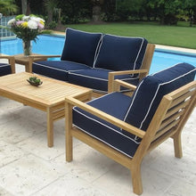 Royal Teak Collection COA2-GRANITE Coastal Love Seat Outdoor Couch, Granite