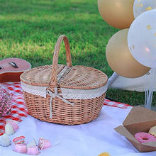 Storage Basket,Small Picnic Hand Woven English Sundries Portable Handle Camping Baking Shopping Organizer