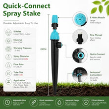 Push to Fit Drip Irrigation Sprinkler, Custom Length Watering Tube Kit