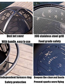 Outdoor Fire Pit Fire Pits Outdoor Wood Burning, Wrought Iron Firepit for Outside, for Backyard Terrace Patio