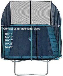 Best Trampoline USA Galactic Xtreme Rectangle Trampoline 10x17 with Net Black Blue