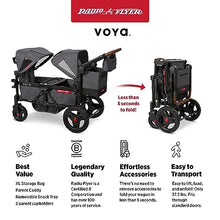 Radio Flyer Voya 2-Seater Stroller Wagon Gray