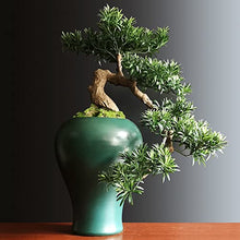 GRFIT Artificial Bonsai Bonsai Tree Faux Pine Tree Bonsai Juniper Tree Bonsai Artificial Bonsai Tree Indoor Decoration House Plant with Ceramic Pot for Home Office