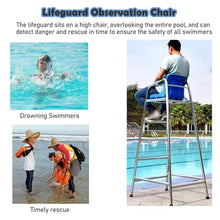 Lifeguard Pool High Chair with Sunshade, 304 Stainless Steel Safety Observation Ladder for Indoor/Outdoor Swimming (5.9'/70.8''/180cm)