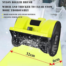 HYUIO Cordless Snow Plow - Electric Snow Shovel with 2 Battery, Outdoor Rechargeable Snow Blower with Adjustable Direction, Snow Thrower 8m Throwing Distance, for School Roads Driveway