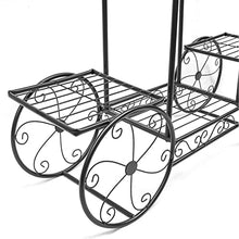 MIIKHI Garden Cart Stand & Flower Pot Plant Holder Display Rack, 6 Tiers, for Home, Garden, Patio