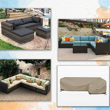 Covers & All Couch Cover, 12 Oz Polyester, Waterproof L Shape Sofa Cover, Tear & UV Proof Furniture Protector Cover with Handles & Air Pockets (Right Side Sofa, 90" x 120" x 33" x 35", Beige)