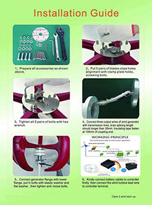 HUIZHITENGDA White Lanterns Wind Power Generators Kit, 12000W Wind Turbine 12V 24V 48V with MPPT Charger Controller Low Noise Wind Power Turbine,48v
