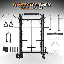 GarveeLife Power Cage SmithBar 2000 LBS Rack with Cable System Black