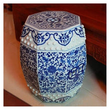 Tu Ye-US Decorative Garden Stools, Ceramic Modern Flower and Bird Drum Toilet Stool Classical Porcelain Ceramic Stool